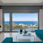 Rhodes Skyline With Out Door Jacuzzi Sea View A1 Apartment *