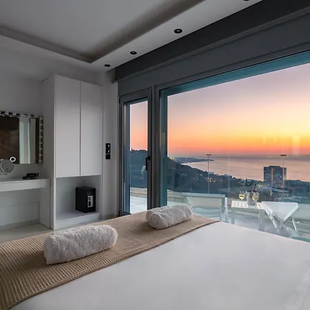 Rhodes Skyline With Out Door Jacuzzi Sea View A1 Apartment