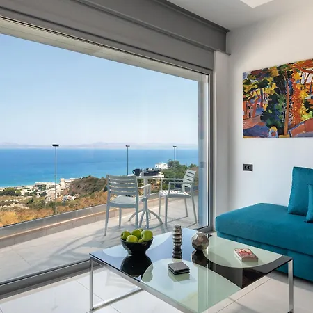 Rhodes Skyline With Out Door Jacuzzi Sea View A1 *
