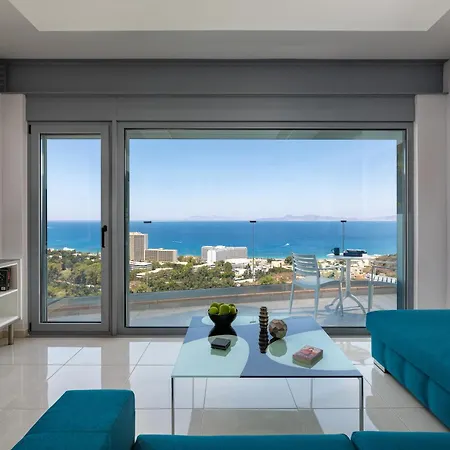 Rhodes Skyline With Out Door Jacuzzi Sea View A1 公寓 *
